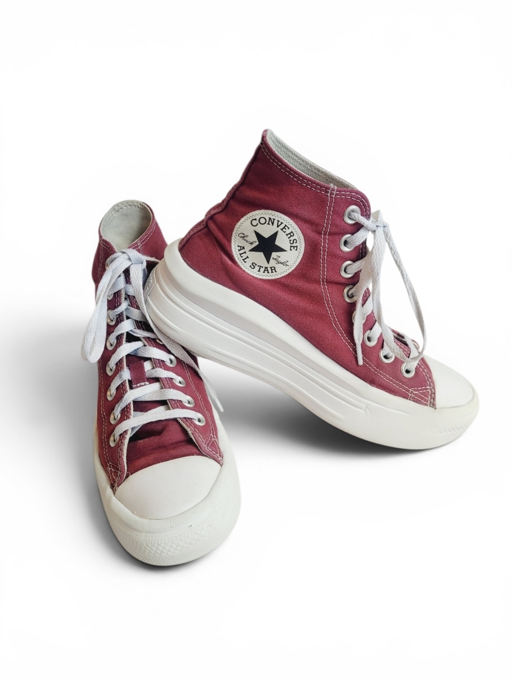 Converse Chuck Taylor All Star Move Platform High Dark Beetroot Chunky 7